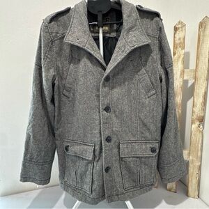 BKE Wool Blend Women's Coat, Slim fit, Gray, Size Large